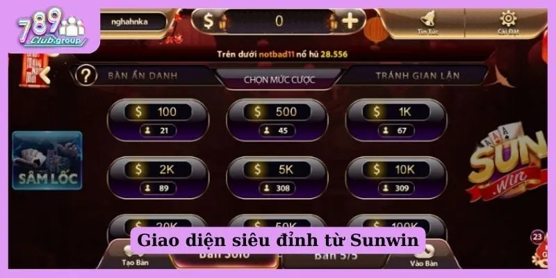 Giới thiệu cổng game Sunwin cá cược top đầu thị trường 3 Giao diện siêu đỉnh cùng tốc độ load mượt mà