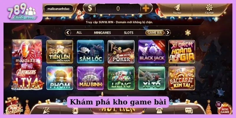 Giới thiệu cổng game Sunwin cá cược top đầu thị trường 2 Khám phá kho game bài chất lượng